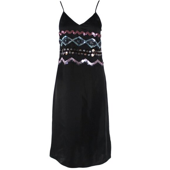 Coach 1941 Zigzag Embellished Midi Slip Dress 2 - Picture 2 of 7